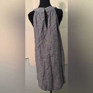 St. Tropez Blue Linen Shift Dress